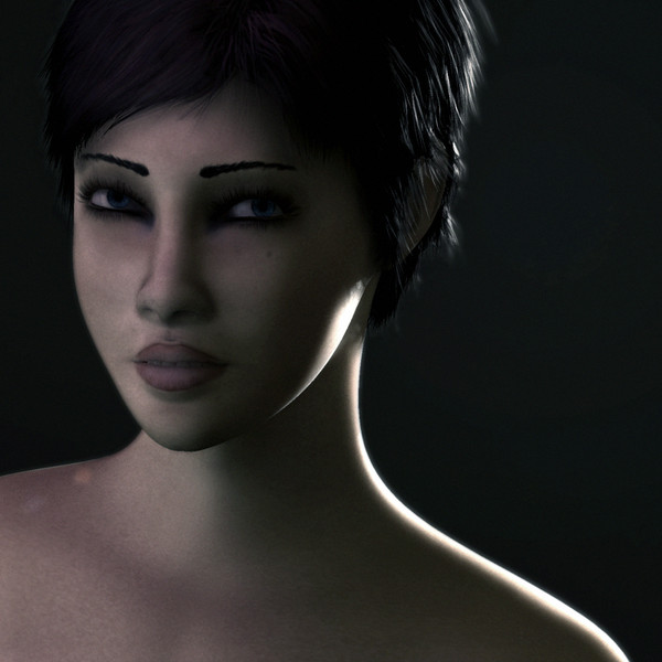 skin - 3d model - Amber - rigged female (3ds max) by Damian2k